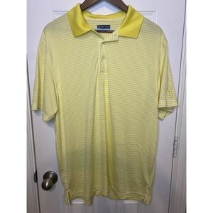 PGA Tour Golf Polo Shirt Men's XL Top Airflux Short Sleeve Yellow